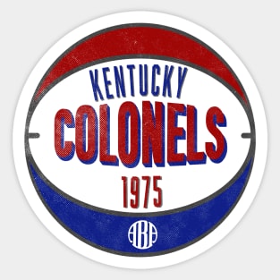 Defunct Kentucky Colonels ABA Basketball Champs 1975 Sticker